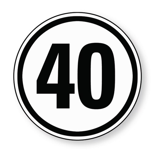 25 km/h Geschwindigkeitsmarkierung
